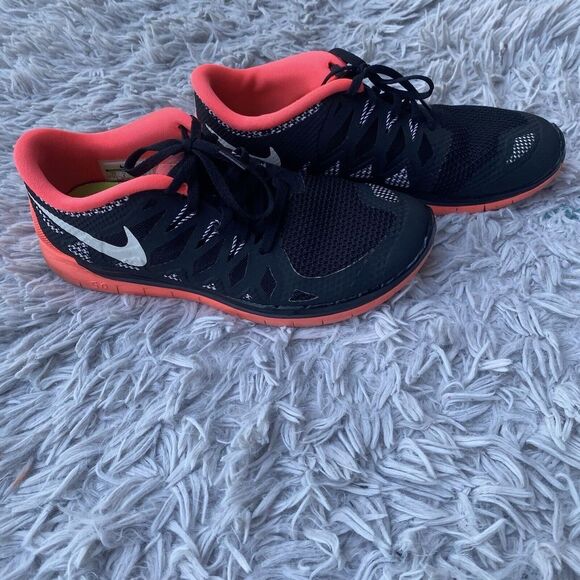 Nike 5.0 Black‎ Orange Size 7 Y Women’s Lace Up Athletic Shoes Pre Owned - Picture 16 of 16